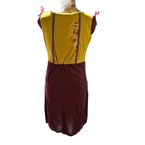 Vintage Y2K Coline Mini Dress Size Medium Boho Whimsical Coquette Floral Bold - Picture 3 of 16